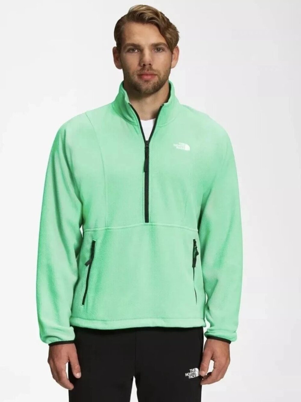 The North Face Men's Size XXL TKA Attitude 1/4 Zip Fleece Pullover Green EUC